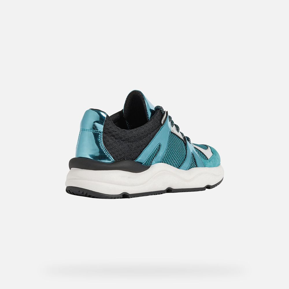 Geox Sneakers Turquoise Topazio - Geox Womens Shoes - KRMZCE938